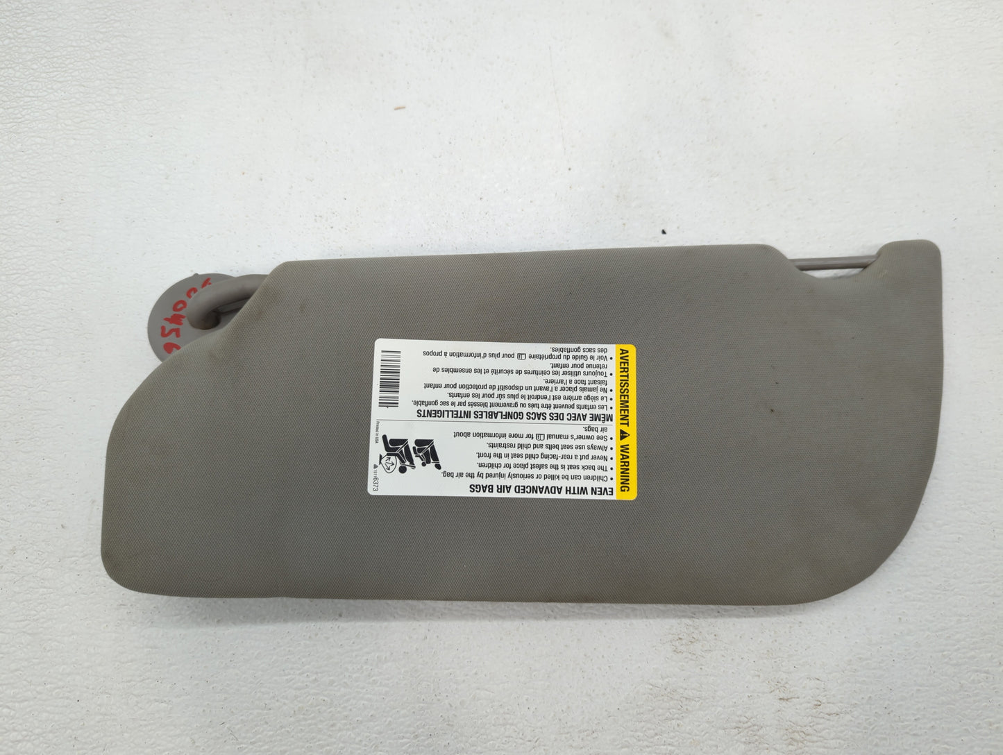 2006 Chevrolet Uplander Sun Visor Shade Replacement Passenger Right Mirror Fits Fits 2005 2007 2008 2009 OEM Used Auto Parts
