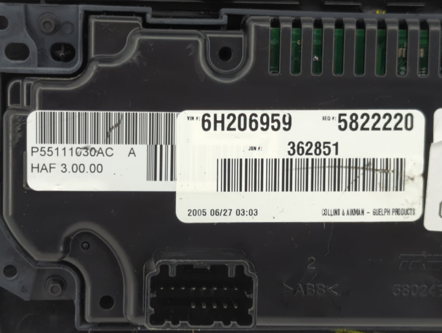 2005-2007 Chrysler 300 Climate Control Module Temperature AC/Heater Replacement P/N:P55111030AC Fits Fits 2005 2006 2007 OEM