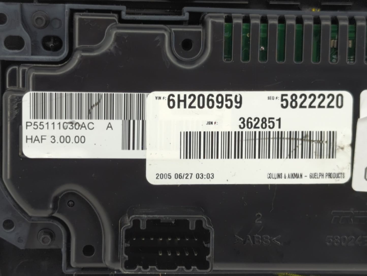 2005-2007 Chrysler 300 Climate Control Module Temperature AC/Heater Replacement P/N:P55111030AC Fits Fits 2005 2006 2007 OEM