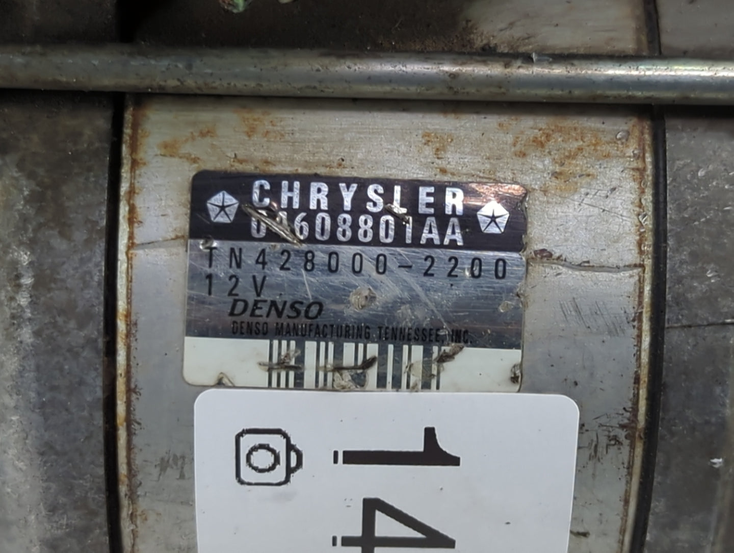 2006 Chrysler 300c Car Starter Motor Solenoid OEM P/N:04608801AA TN428000-2200 Fits OEM Used Auto Parts - Oemusedautoparts1.