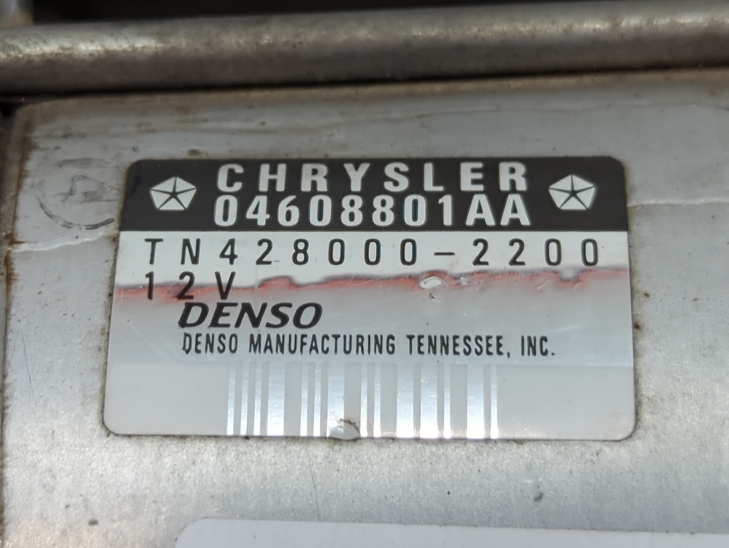 2006 Chrysler 300c Car Starter Motor Solenoid OEM P/N:04608801AA TN428000-2200 Fits OEM Used Auto Parts - Oemusedautoparts1.