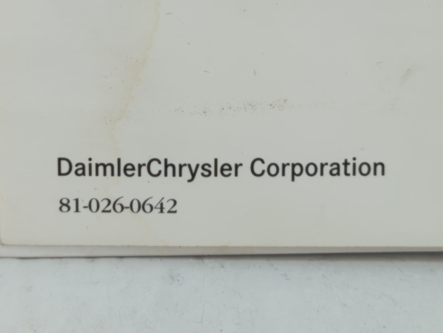 2006 Chrysler Pacifica Owners Manual Book Guide OEM Used Auto Parts - Oemusedautoparts1.com