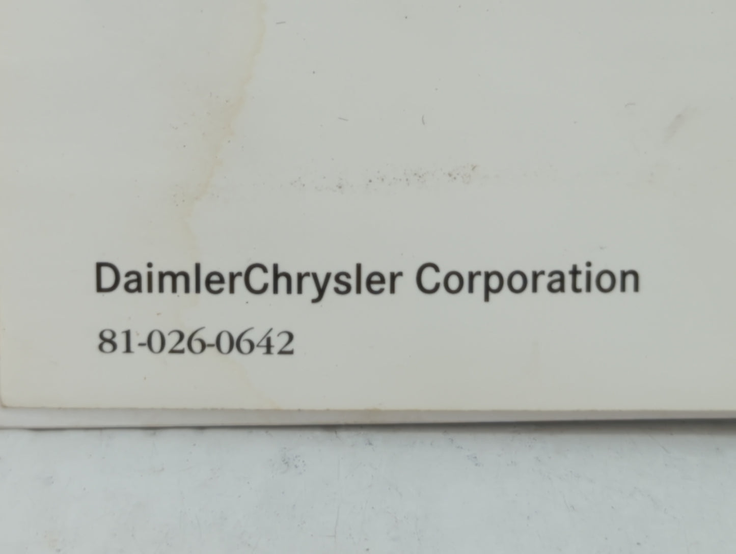 2006 Chrysler Pacifica Owners Manual Book Guide OEM Used Auto Parts - Oemusedautoparts1.com