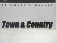 2006 Chrysler Town & Country Owners Manual Book Guide P/N:81-026-0616 OEM Used Auto Parts - Oemusedautoparts1.com