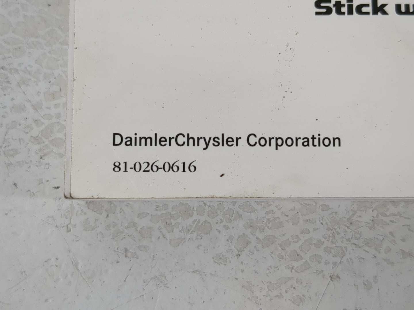 2006 Chrysler Town & Country Owners Manual Book Guide P/N:81-026-0616 OEM Used Auto Parts - Oemusedautoparts1.com