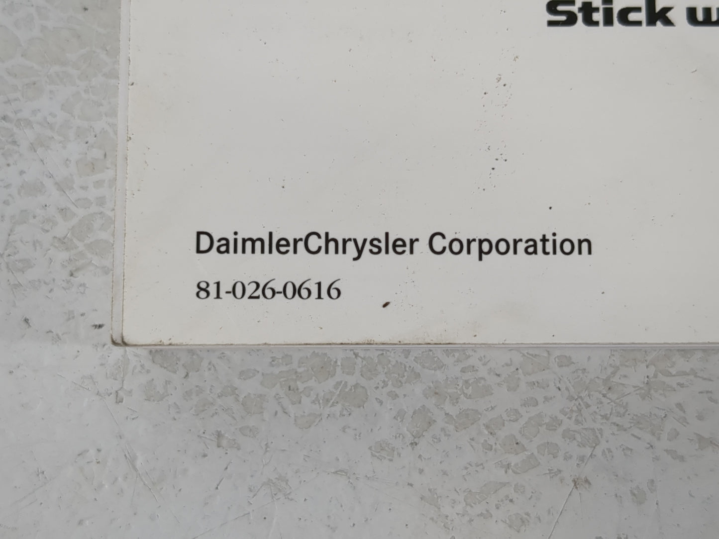 2006 Chrysler Town & Country Owners Manual Book Guide P/N:81-026-0616 OEM Used Auto Parts - Oemusedautoparts1.com