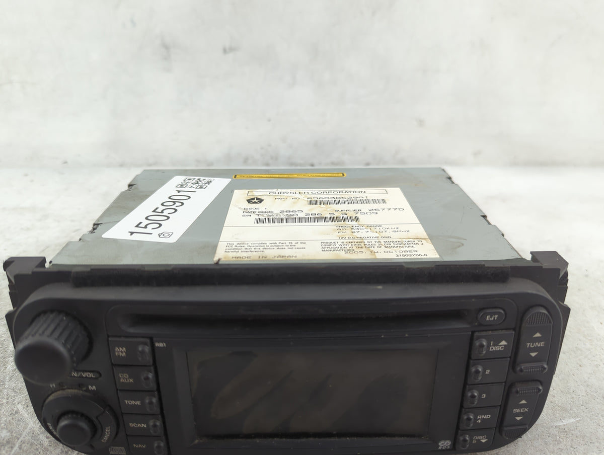2004-2007 Chrysler Town & Country Radio AM FM Cd Player Receiver Replacement P/N:P56038629AI Fits Fits 2003 2004 2005 2006 2