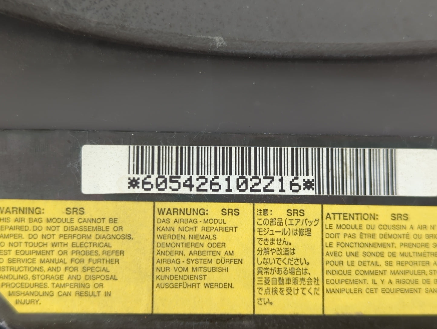 2006-2007 Chrysler Town & Country Air Bag Driver Left Steering Wheel Mounted Fits Fits 2006 2007 OEM Used Auto Parts - Oemus
