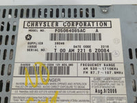 2004-2007 Dodge Caravan Radio AM FM Cd Player Receiver Replacement P/N:P05064085AC Fits Fits 2004 2005 2006 2007 OEM Used Au
