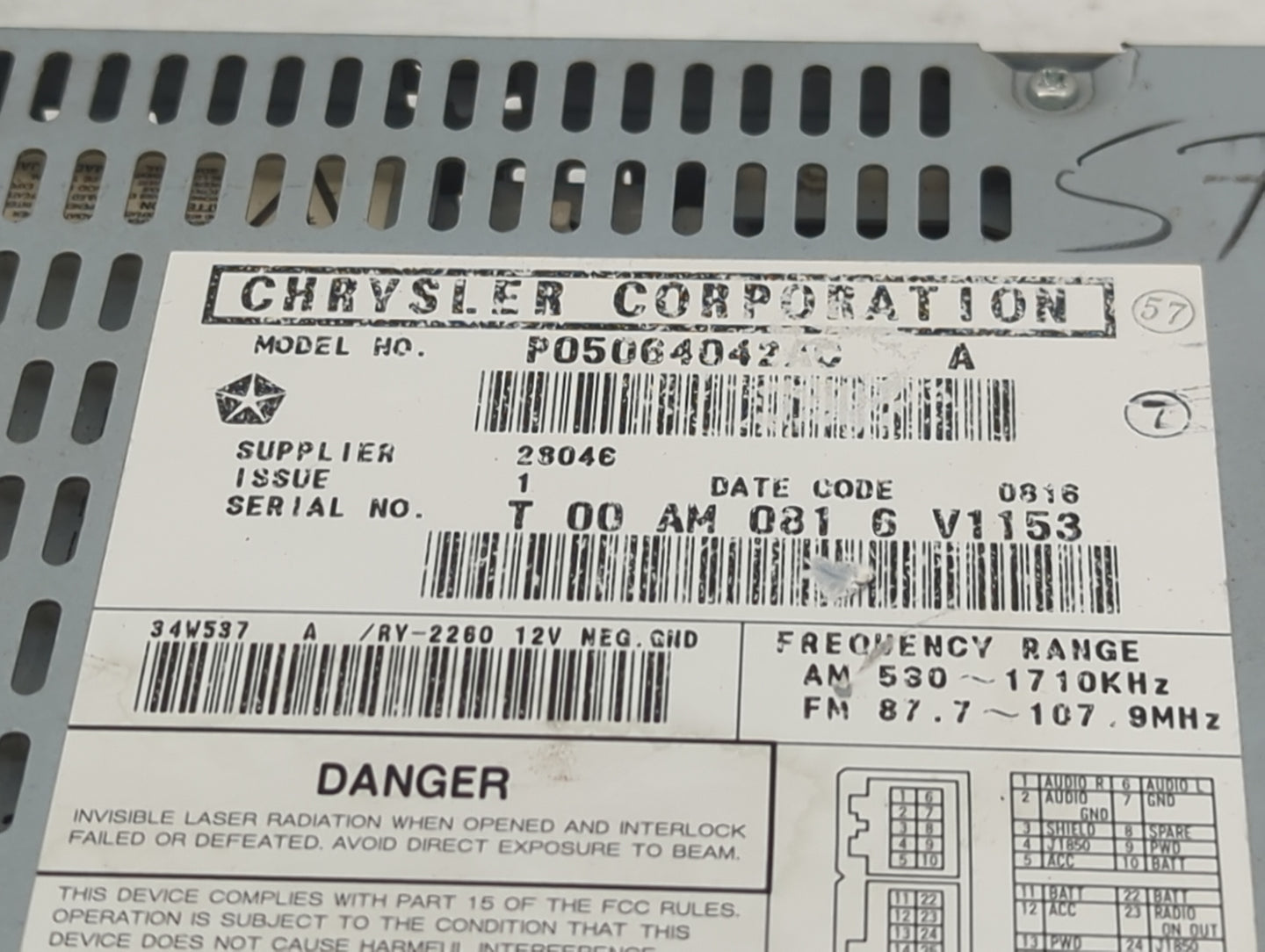 2003-2006 Dodge Caravan Information Display Screen - Oemusedautoparts1.com
