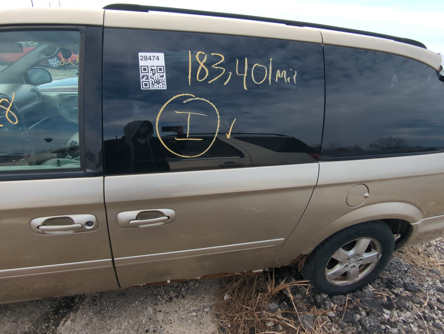 2001-2007 Dodge Caravan Passenger Rear Door Window Oem - Oemusedautoparts1.com