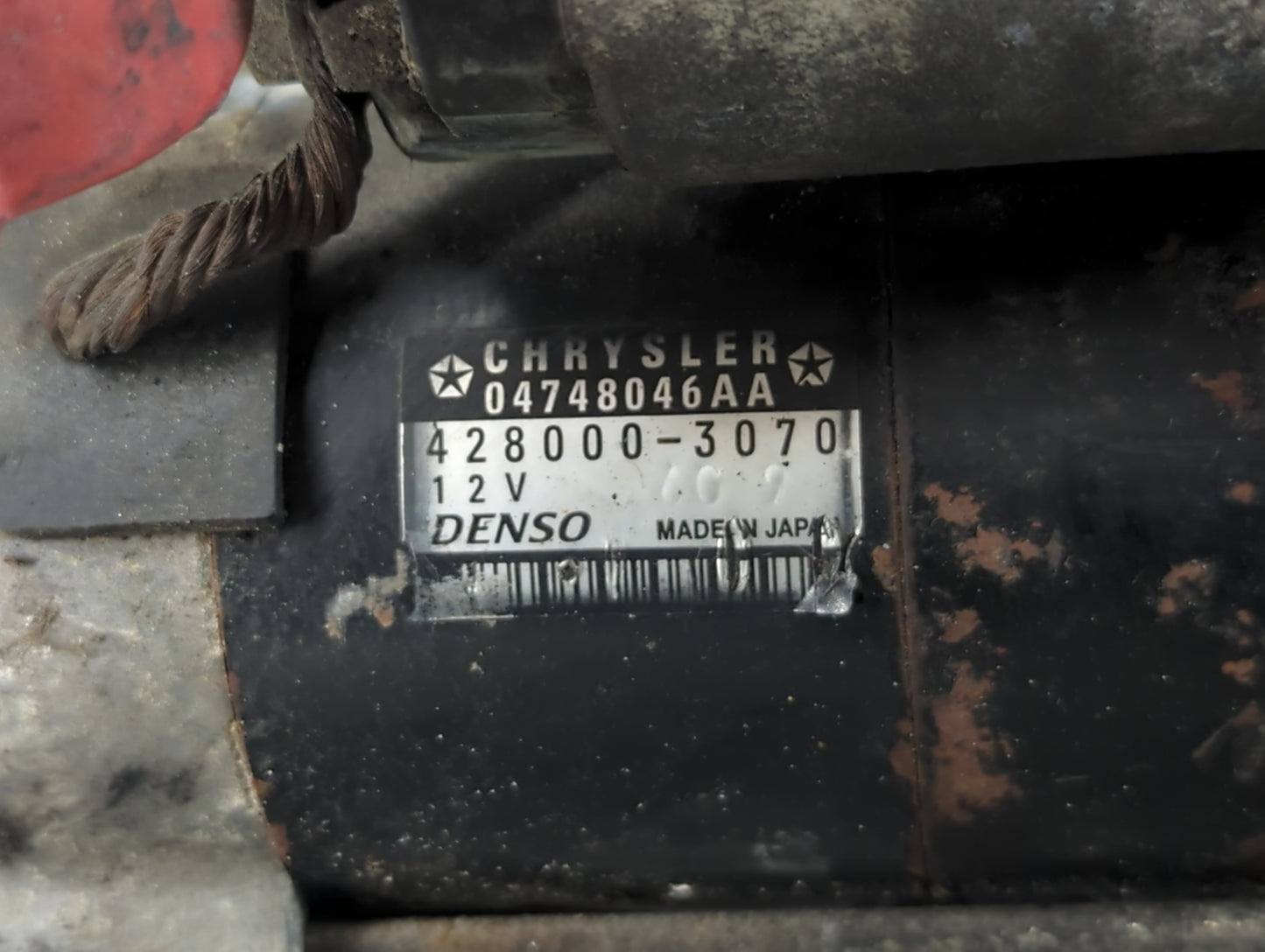 2006-2007 Dodge Caravan Car Starter Motor Solenoid OEM P/N:428000-3070 Fits Fits 2006 2007 2008 2009 2010 OEM Used Auto Part