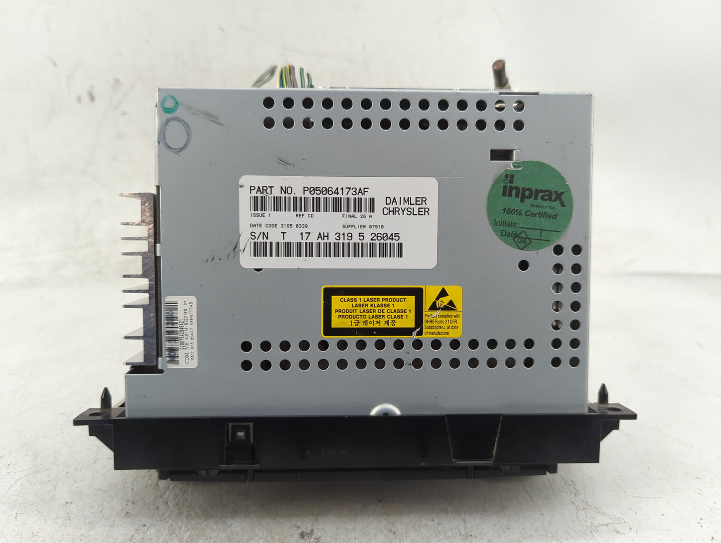 2006-2007 Dodge Charger Radio AM FM Cd Player Receiver Replacement P/N:05064173AF Fits Fits 2004 2005 2006 2007 2008 2009 20