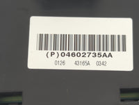 2006-2010 Dodge Charger Master Power Window Switch Replacement Driver Side Left P/N:04602735AA Fits OEM Used Auto Parts - Oe