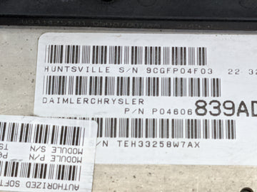 2006 Dodge Charger PCM Engine Control Computer ECU ECM PCU OEM P/N:P05094779AH P04606839AD, TEH33258W7AX, 9CGFP04F03 Fits OEM Used Auto Parts