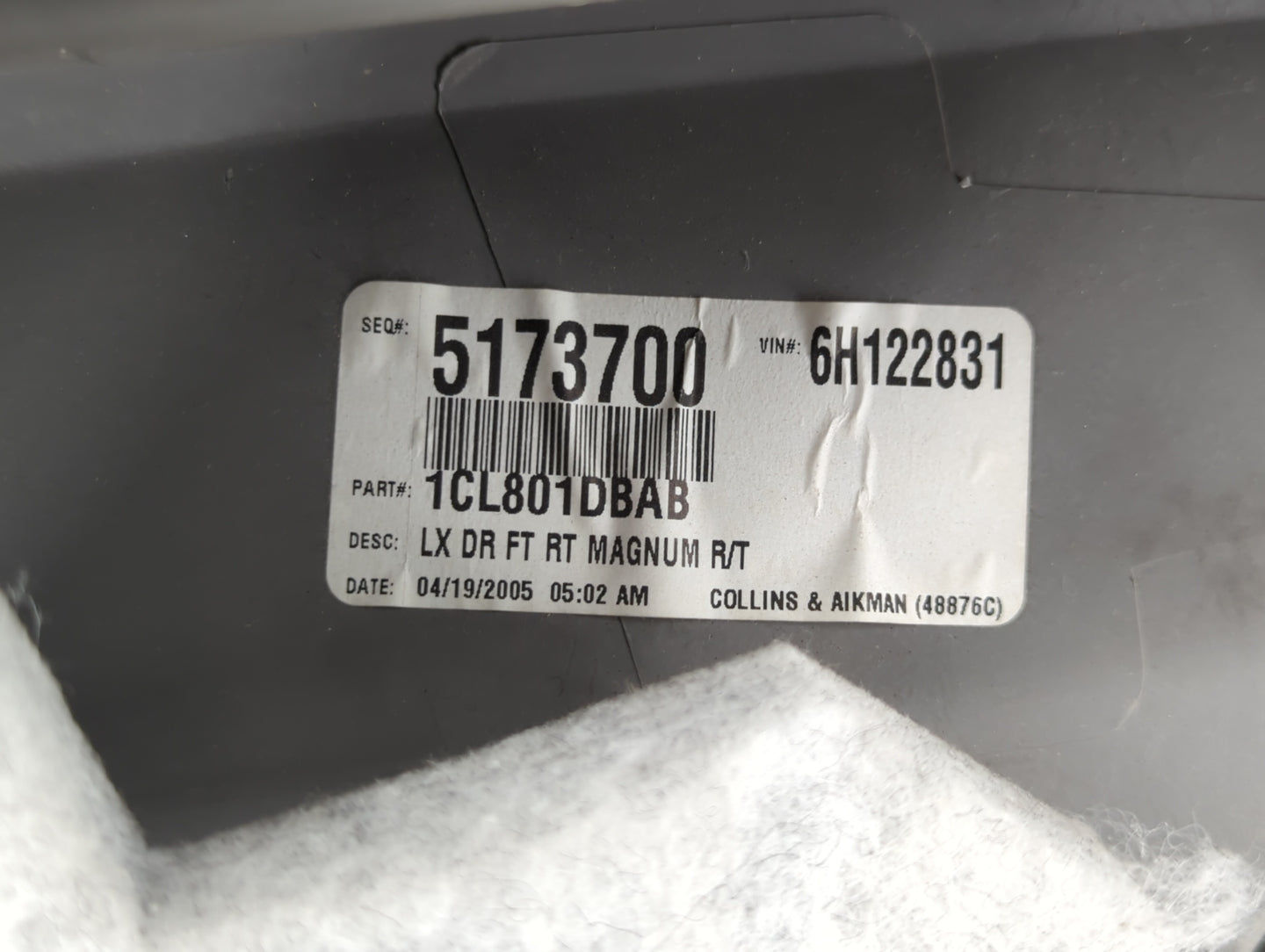 2006 Dodge Charger Front Right Passenger Interior Door Panel Trim - Oemusedautoparts1.com