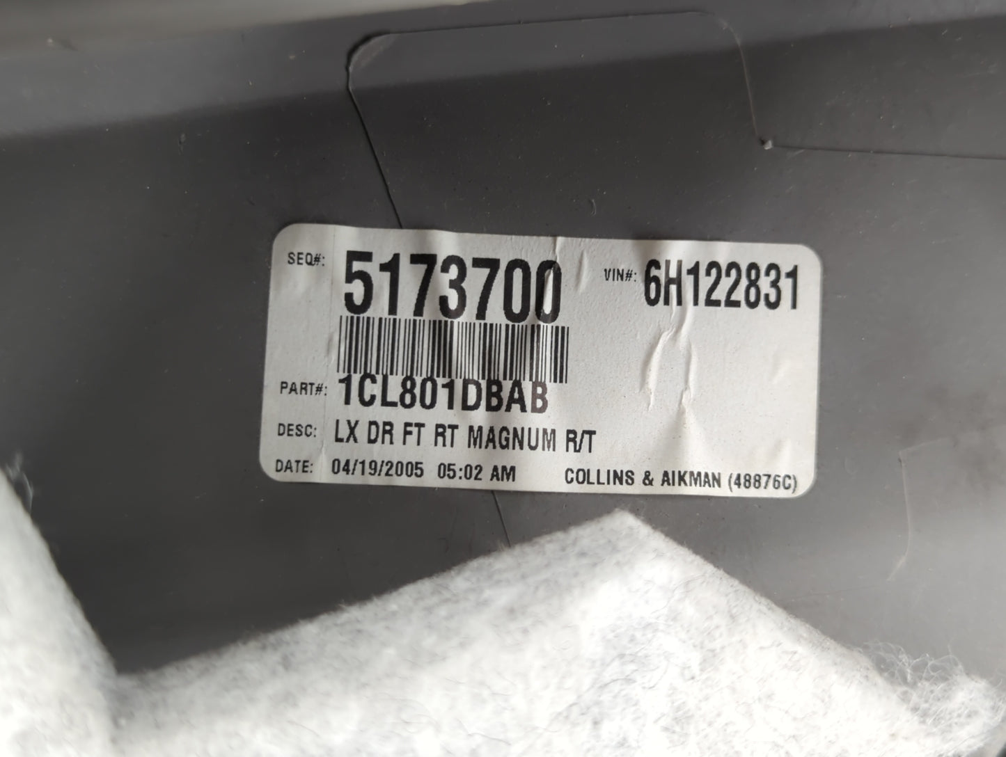 2006 Dodge Charger Front Right Passenger Interior Door Panel Trim - Oemusedautoparts1.com