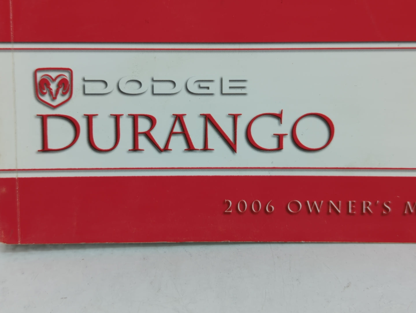2006 Dodge Durango Owners Manual Book Guide OEM Used Auto Parts - Oemusedautoparts1.com