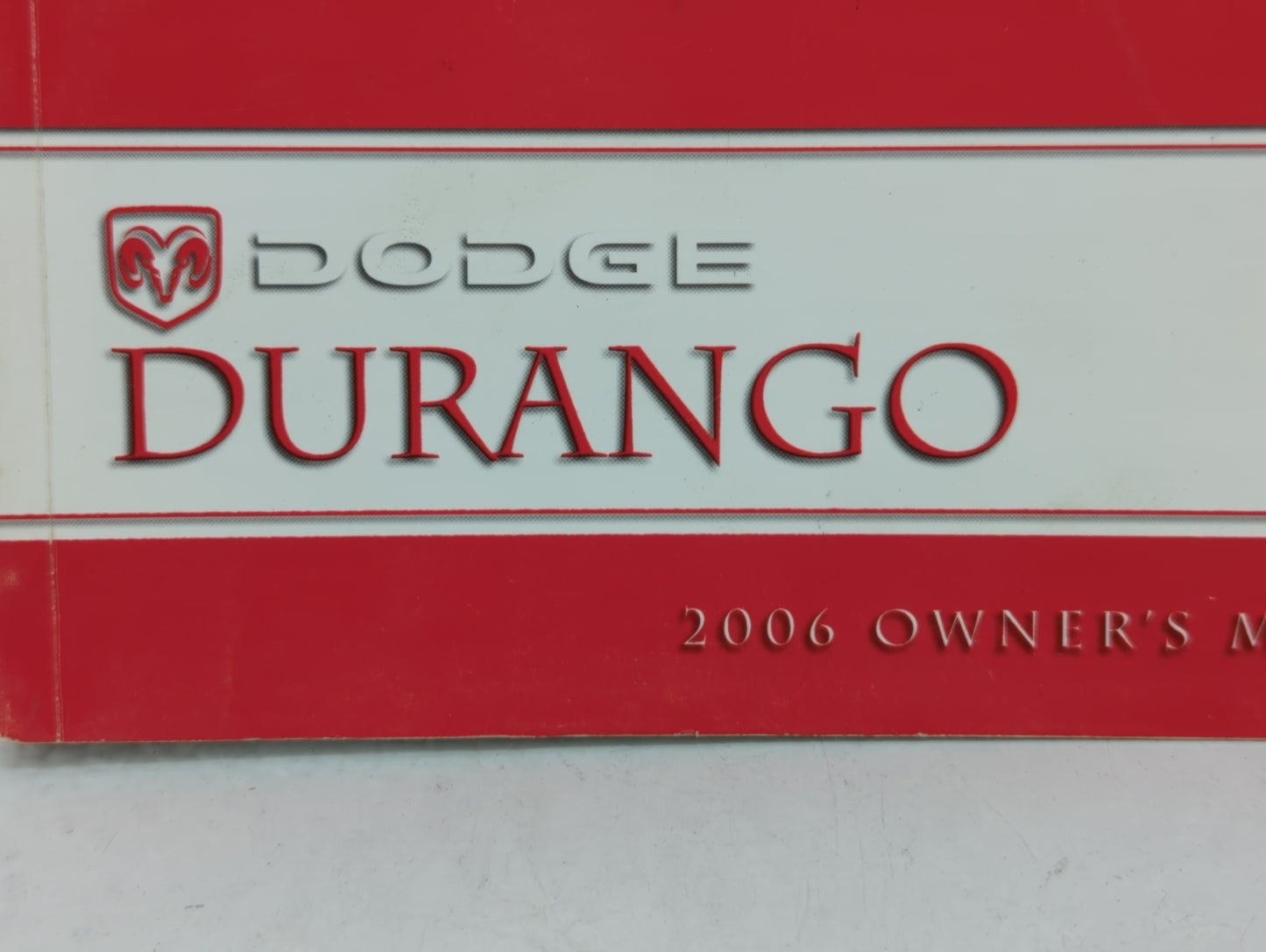 2006 Dodge Durango Owners Manual Book Guide OEM Used Auto Parts - Oemusedautoparts1.com