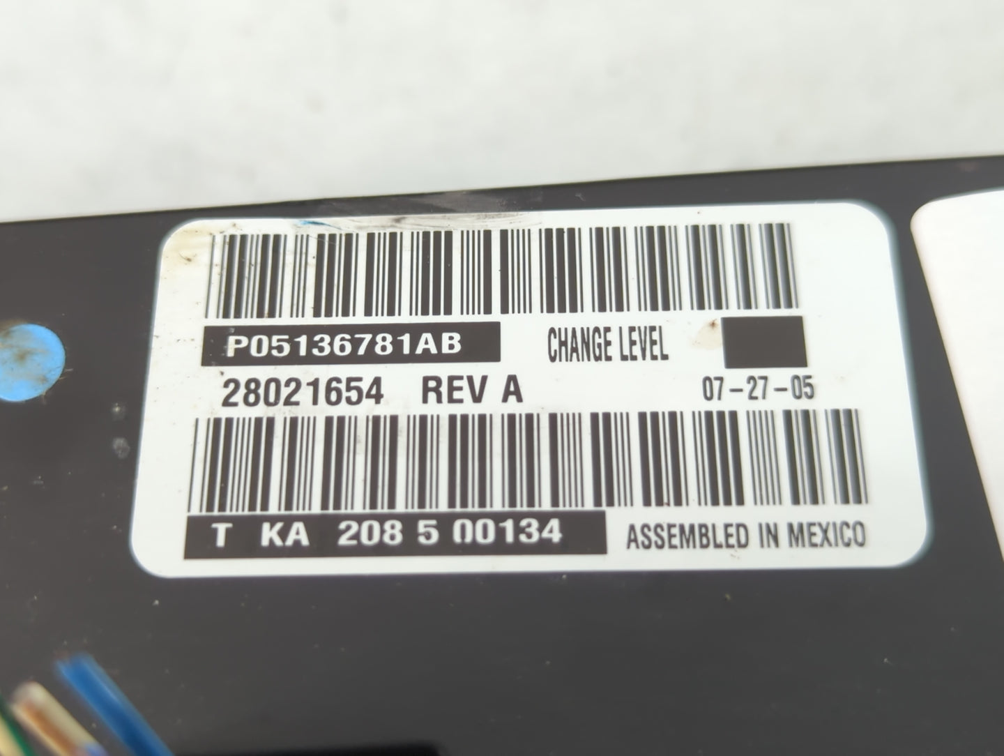 2006 Dodge Grand Caravan Climate Control Module Temperature AC/Heater Replacement P/N:28021654 P05136781AB Fits OEM Used Aut