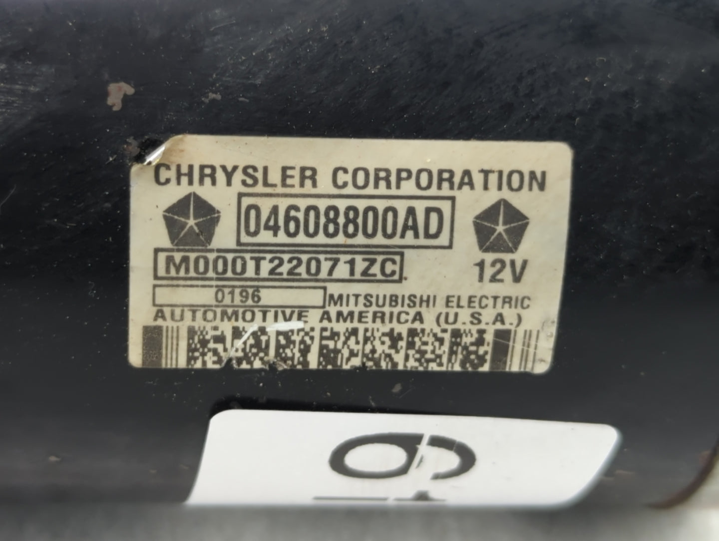 2006 Dodge Magnum Car Starter Motor Solenoid OEM P/N:04608800AD Fits OEM Used Auto Parts - Oemusedautoparts1.com