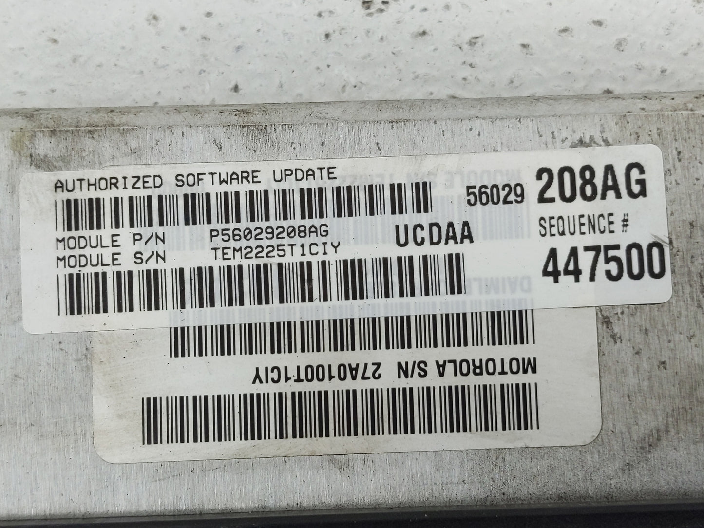 2006 Dodge Ram 1500 PCM Engine Control Computer ECU ECM PCU OEM P/N:P56029208AG Fits OEM Used Auto Parts - Oemusedautoparts1