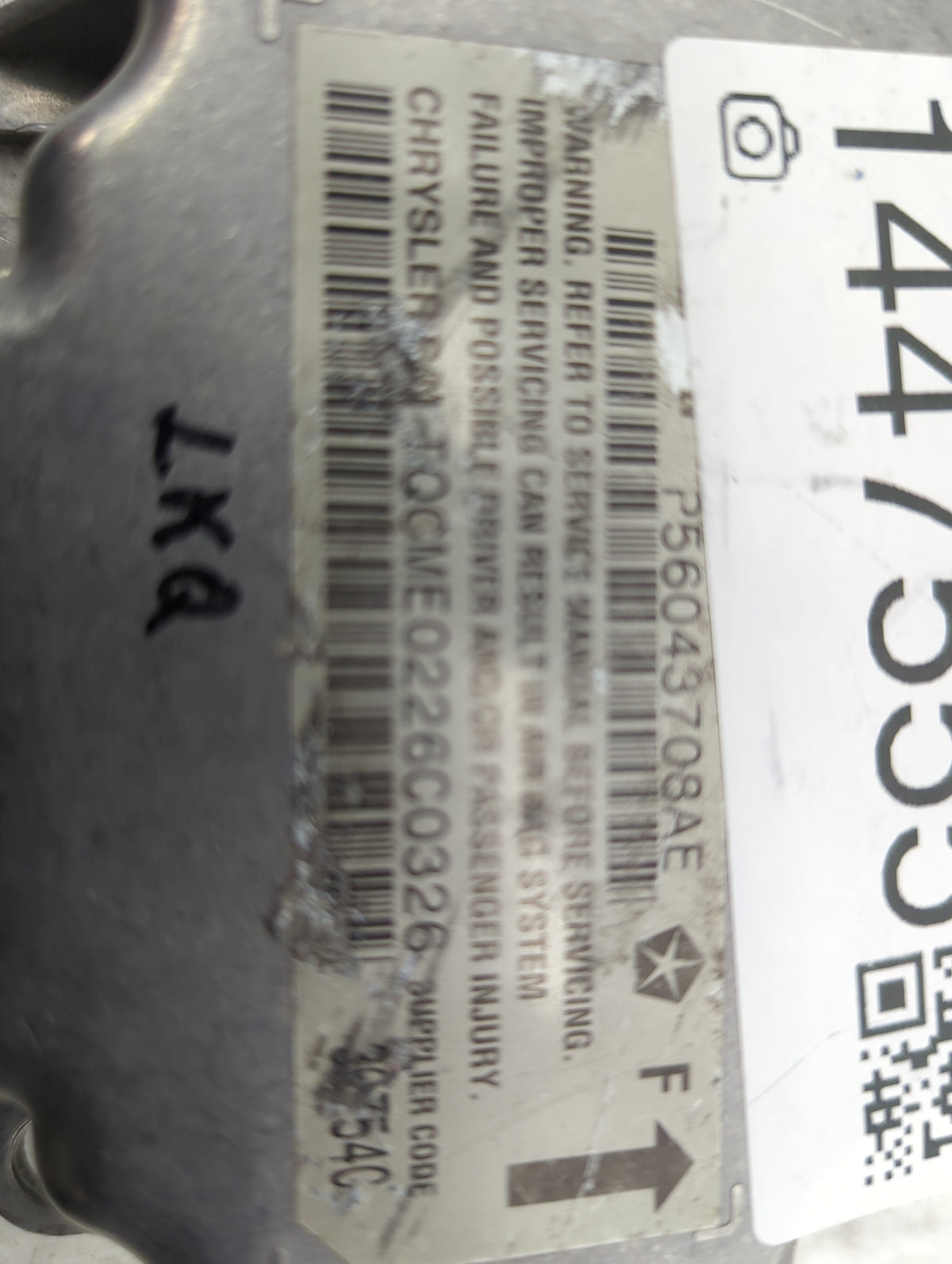 2006-2007 Dodge Ram 2500 Safety Restraint Srs Airbag Control Module - Oemusedautoparts1.com