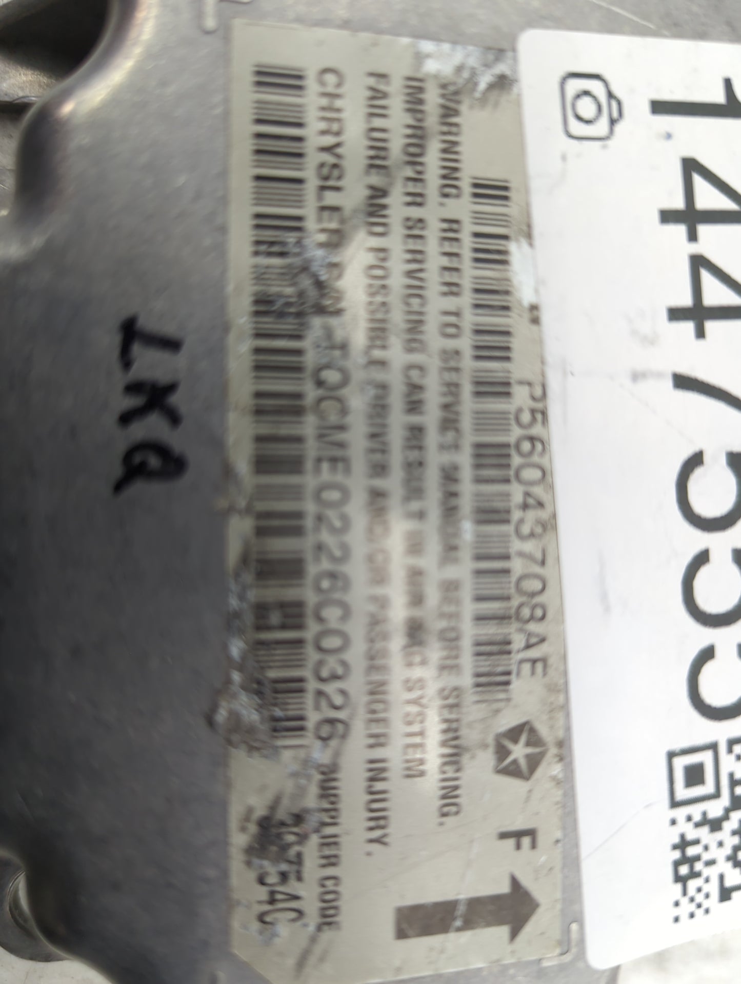 2006-2007 Dodge Ram 2500 Safety Restraint Srs Airbag Control Module - Oemusedautoparts1.com
