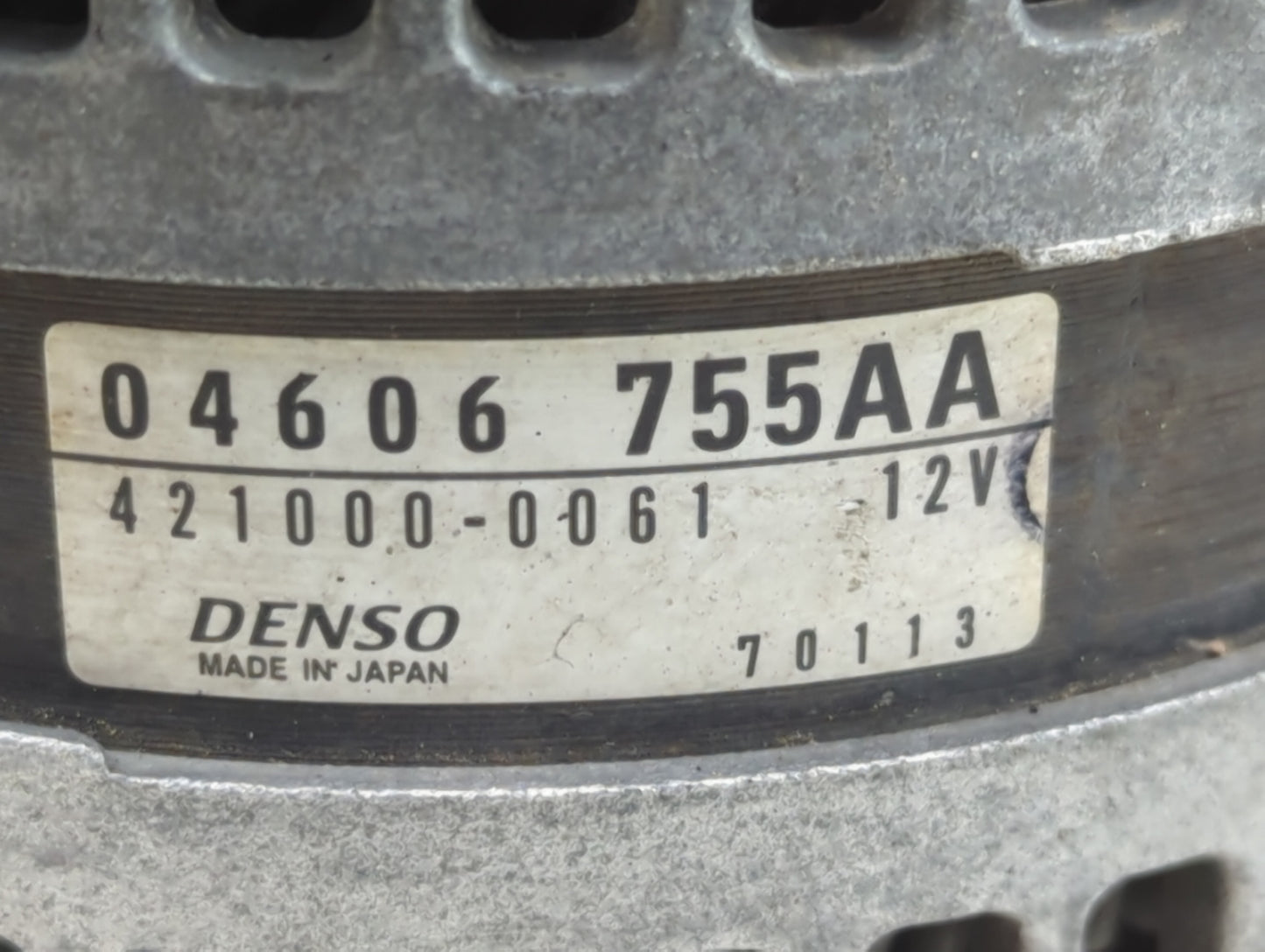 2001-2006 Dodge Stratus Alternator Replacement Generator Charging Assembly Engine OEM P/N:421000-0061 04606 755AA Fits OEM U