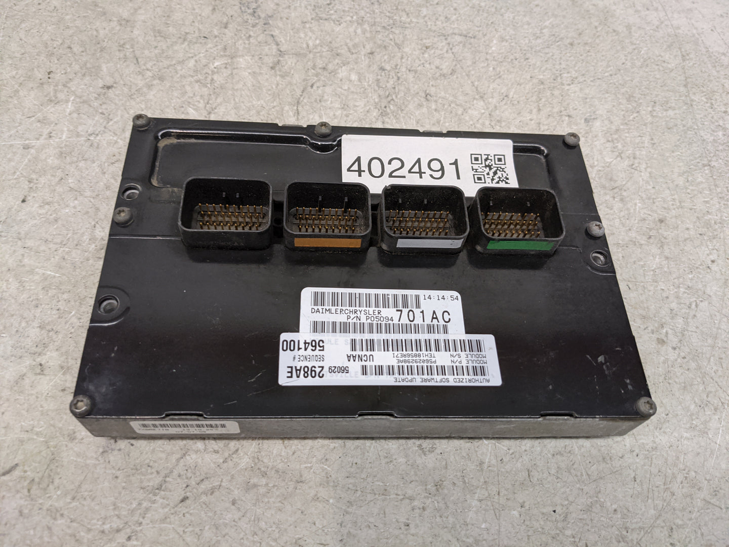 2006 Dodge Ram 1500 PCM Engine Control Computer ECU ECM PCU OEM P/N:P05094701AC P56029298AE Fits OEM Used Auto Parts - Oemus