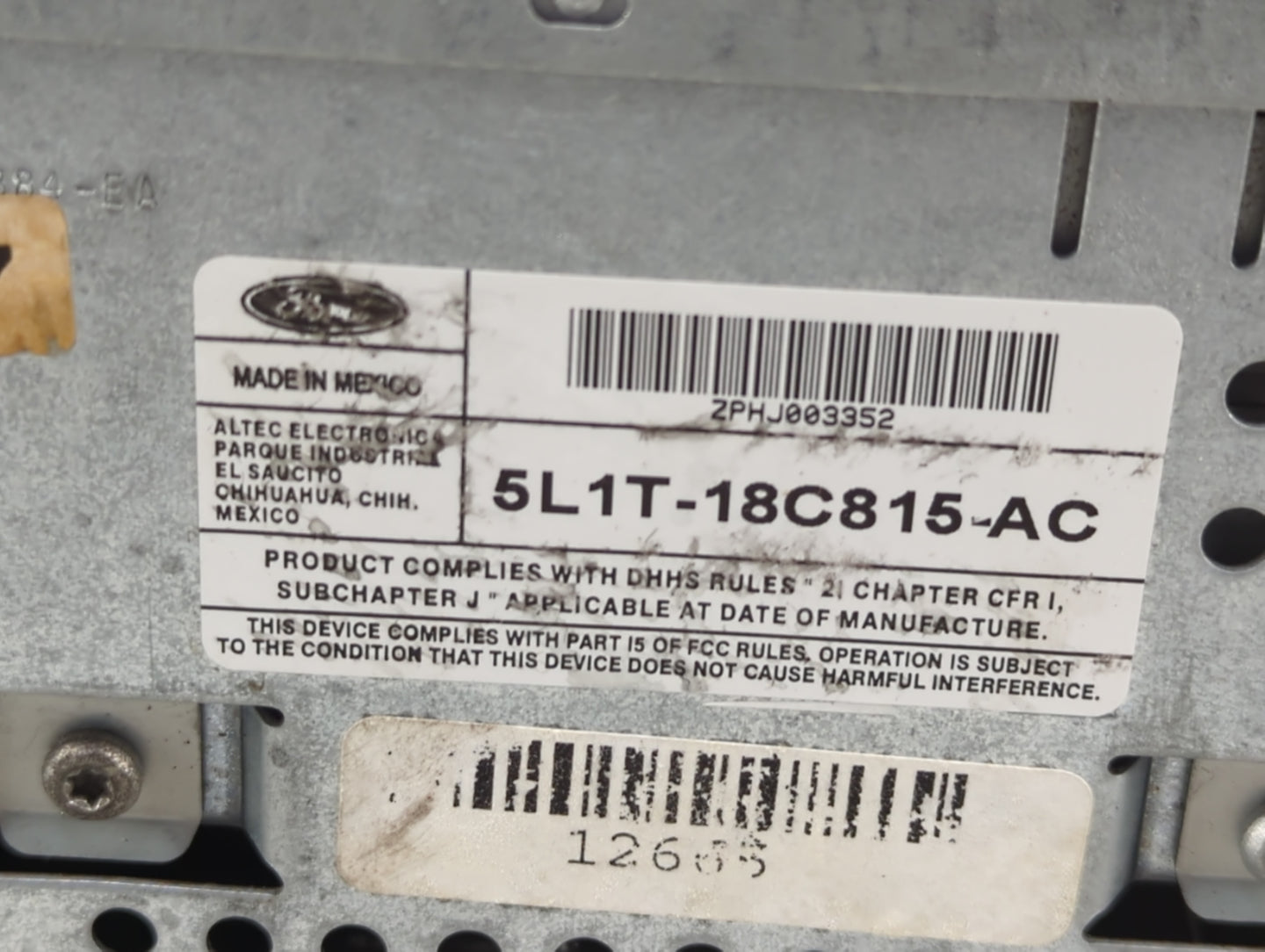 2006 Ford Expedition Radio AM FM Cd Player Receiver Replacement P/N:5L1T-18C815-AC Fits OEM Used Auto Parts - Oemusedautopar