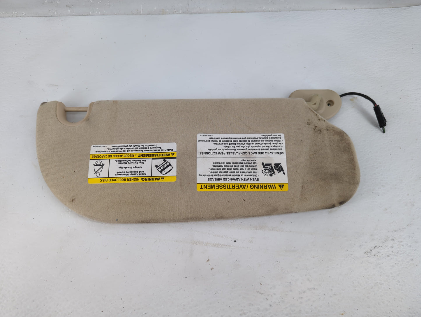 2006-2009 Ford Explorer Sun Visor Shade Replacement Driver Left Mirror Fits Fits 2006 2007 2008 2009 OEM Used Auto Parts - O