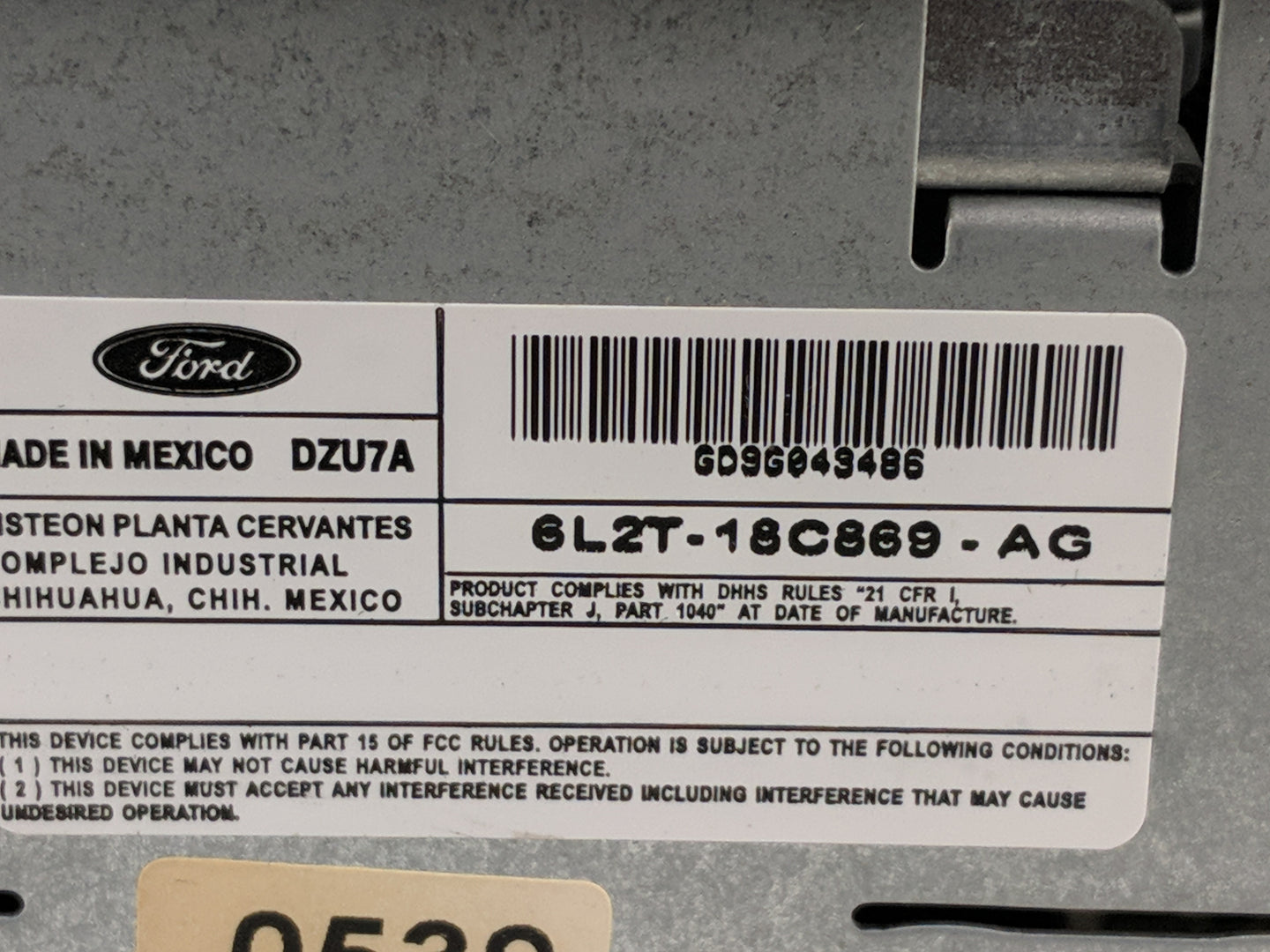 2006 Ford Explorer Radio AM FM Cd Player Receiver Replacement P/N:6L2T-18C869-AG Fits OEM Used Auto Parts - Oemusedautoparts