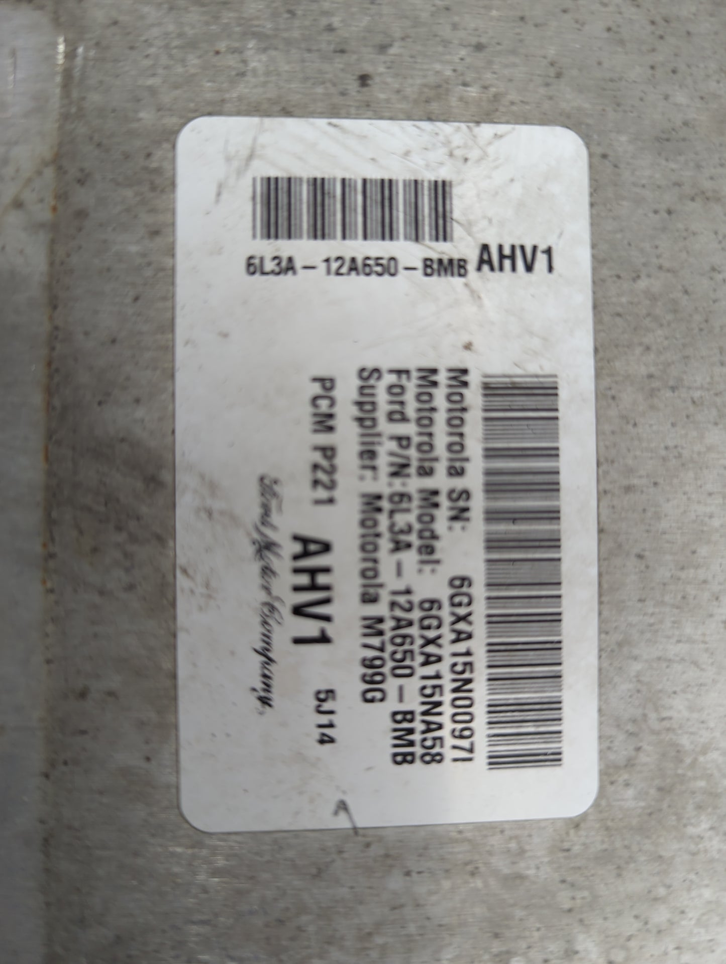 2006 Ford F-150 PCM Engine Control Computer ECU ECM PCU OEM P/N:6L3A-12A650-BMB Fits OEM Used Auto Parts - Oemusedautoparts1