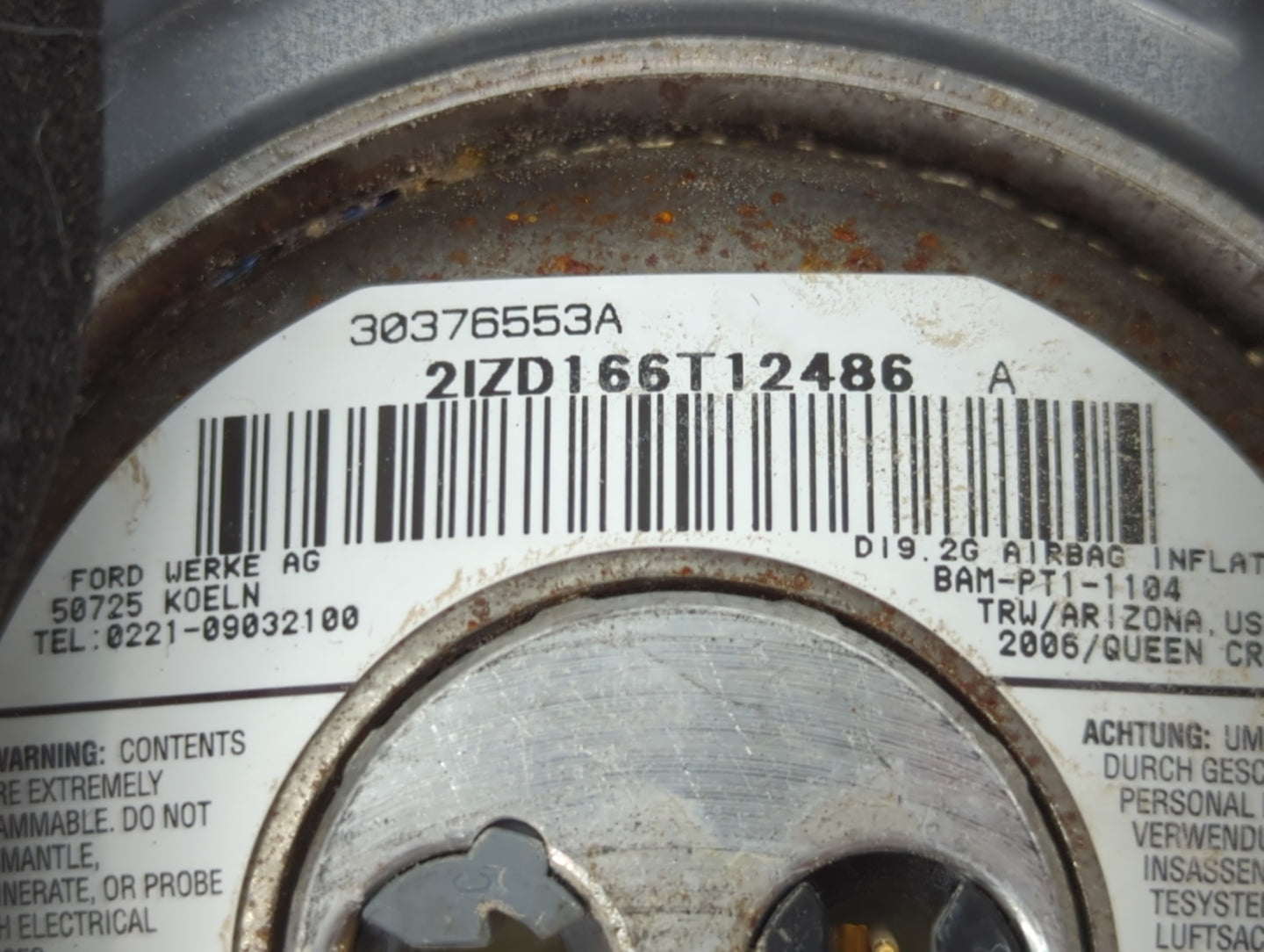 2004-2008 Ford F-150 Air Bag Driver Left Steering Wheel Mounted 1466092 - Oemusedautoparts1.com