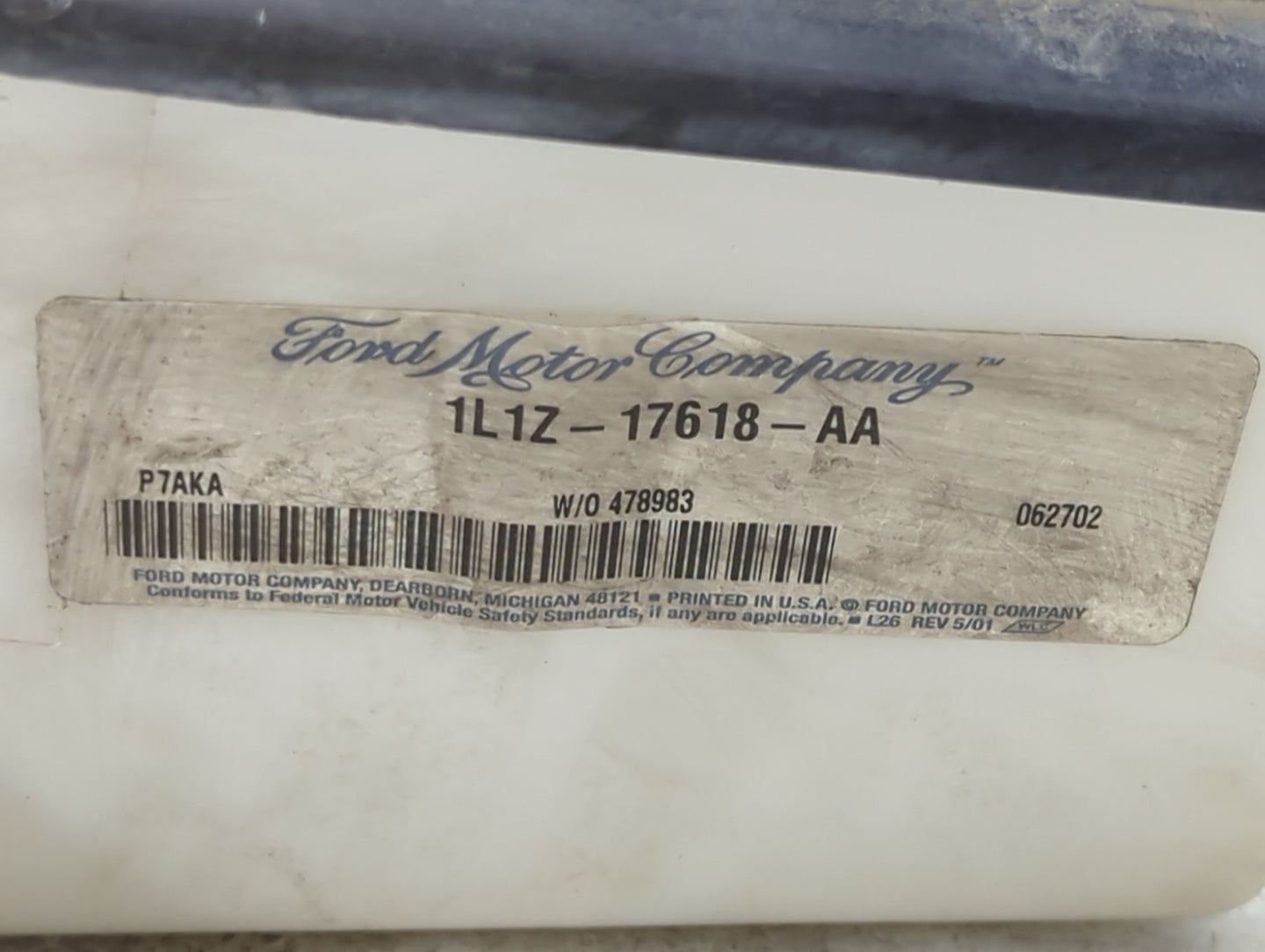 Ford F150 Pickup Windshield Washer Fluid Reservoir Bottle Oem 1459907 - Oemusedautoparts1.com