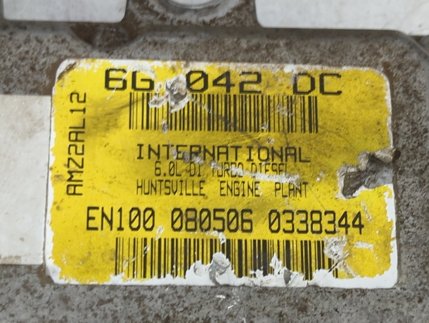 2006 Ford F250sd PCM Engine Control Computer ECU ECM PCU OEM P/N:6G042DC AM22AL12, EN100, 080506, 0338344, 5WY2848 Fits OEM 
