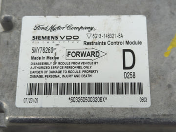 2006 Ford Five Hundred PCM Engine Control Computer ECU ECM PCU OEM P/N:6G13-14B321-BA Fits Fits 2008 OEM Used Auto Parts