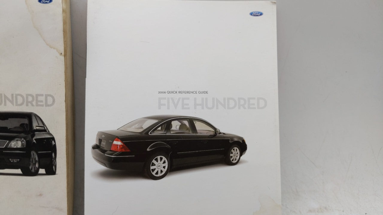 2006 Ford Five Hundred Owners Manual Book Guide OEM Used Auto Parts - Oemusedautoparts1.com
