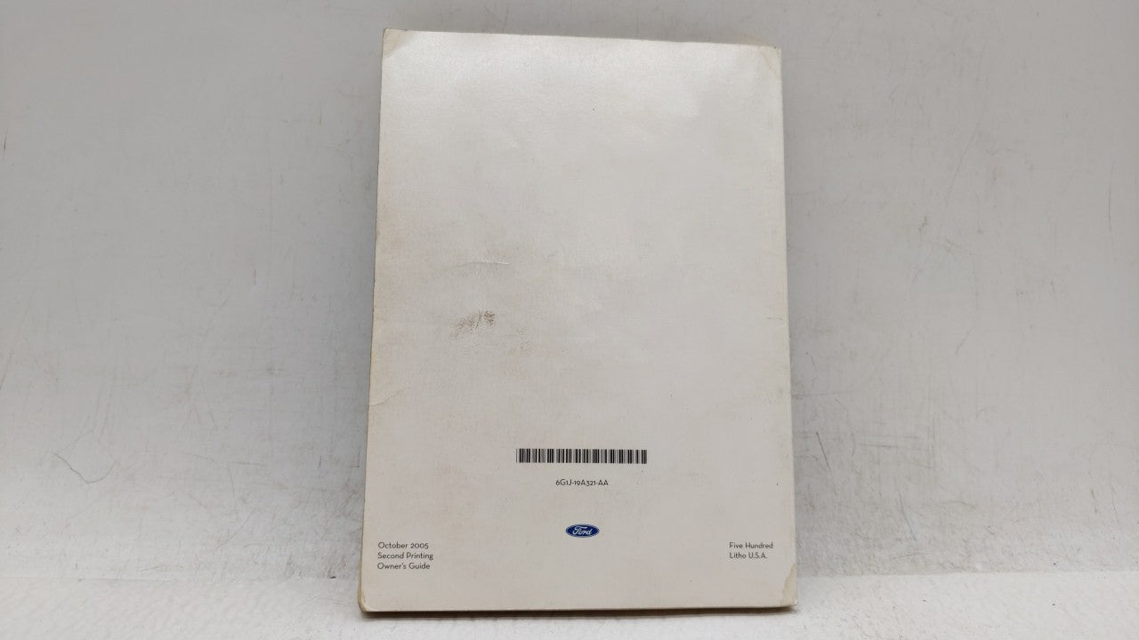 2006 Ford Five Hundred Owners Manual Book Guide OEM Used Auto Parts - Oemusedautoparts1.com