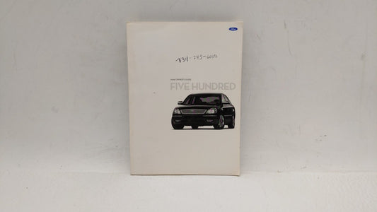2006 Ford Five Hundred Owners Manual Book Guide OEM Used Auto Parts - Oemusedautoparts1.com