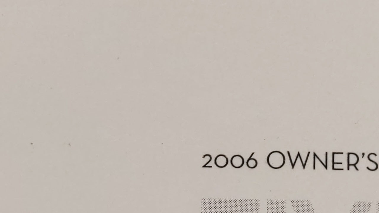 2006 Ford Five Hundred Owners Manual Book Guide OEM Used Auto Parts - Oemusedautoparts1.com
