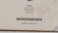 2006 Ford Fusion Owners Manual Book Guide OEM Used Auto Parts - Oemusedautoparts1.com