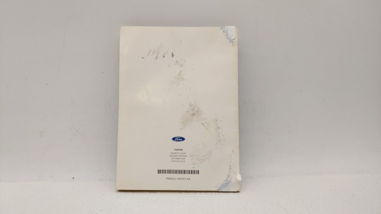 2006 Ford Fusion Owners Manual Book Guide OEM Used Auto Parts - Oemusedautoparts1.com