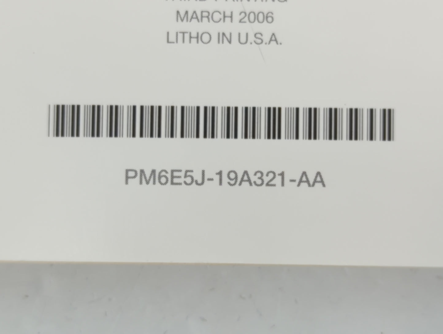 2006 Ford Fusion Owners Manual Book Guide P/N:PM6E5J-19A321-AA OEM Used Auto Parts - Oemusedautoparts1.com