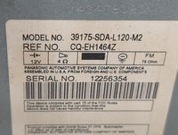 2006 Honda Accord Radio AM FM Cd Player Receiver Replacement P/N:39175-SDA-L120-M2 CQ-EH1464Z Fits OEM Used Auto Parts - Oem