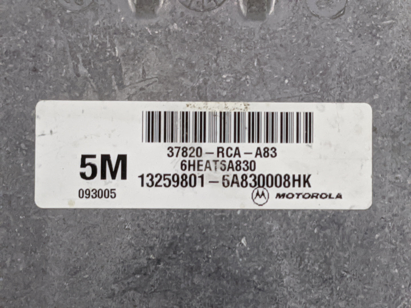 2006-2007 Honda Accord PCM Engine Control Computer ECU ECM PCU OEM P/N:37820-RCA-A83 Fits Fits 2006 2007 OEM Used Auto Parts