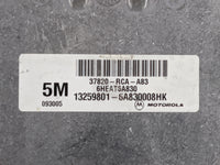 2006-2007 Honda Accord PCM Engine Control Computer ECU ECM PCU OEM P/N:37820-RCA-A83 Fits Fits 2006 2007 OEM Used Auto Parts