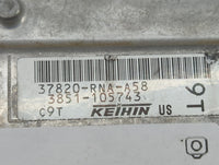 2006-2008 Honda Civic PCM Engine Control Computer ECU ECM PCU OEM P/N:37820-RNA-A58 Fits Fits 2006 2007 2008 OEM Used Auto P