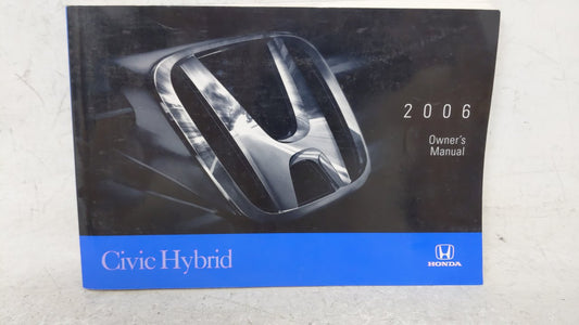 2006 Honda Civic Owners Manual Book Guide OEM Used Auto Parts - Oemusedautoparts1.com